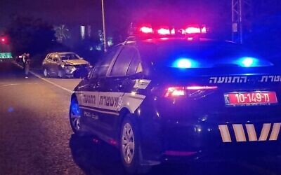 Une voiture de police sur les lieux d'un crime. Illustration (Police israélienne)