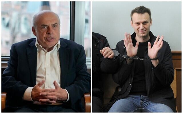 Natan Sharansky et Alexei Navalny. (Crédit : Collage/AP)