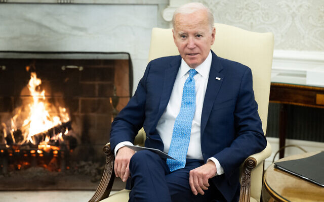 Le président américain Joe Biden lors d'une réunion avec la Première ministre italienne Giorgia Meloni à la Maison Blanche, à Washington, le 1er mars 2024. (Crédit : Saul Loeb/AFP) Le président américain Joe Biden lors d'une réunion avec la Première ministre italienne Giorgia Meloni à la Maison Blanche, à Washington, le 1er mars 2024. (Crédit : Saul Loeb/AFP)