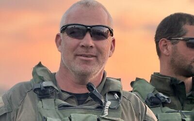 L'adjudant (Rés.) Sebastian Haion, 51 ans, tué dans le nord de la bande de Gaza le 19 mars 2024. (Crédit : Armée israélienne)