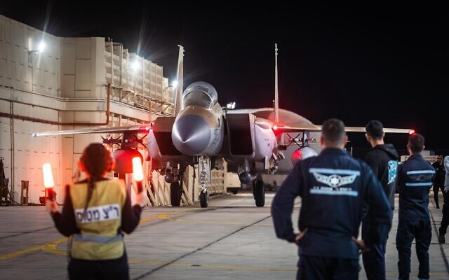Des avions de l'armée israélienne sur une photo non-datée diffusée par 'larmée le 14 avril 2024. (Crédit : Armée israélienne)