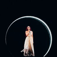 L'Israélienne Eden Golan lors de la répétition de sa chanson "Hurricane" avant l'Eurovision, à Malmö, en Suède, le 3 mai 2024. (Crédit : Sarah Louise Bennett/EBU)