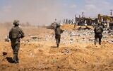 Des soldats de la Brigade Nahal déployés dans l'est de Rafah, dans le sud de la bande de Gaza, dans une image publiée le 22 mai 2024. (Crédit : Armée israélienne)