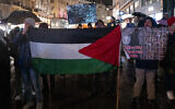 Un rassemblement pro-palestinien sur la place Saint-Étienne de Vienne, en Autriche, le 13 novembre 2023. (Crédit : Joe Klamar / AFP)