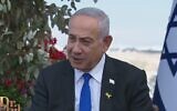 Le Premier ministre Benjamin Netanyahu interviewé dans l'émission en Prime-Time du Dr. Phil sur le média Merit Street, depuis Jérusalem, le 9 mai 2024. (Crédit : Capture d'écran/YouTube)