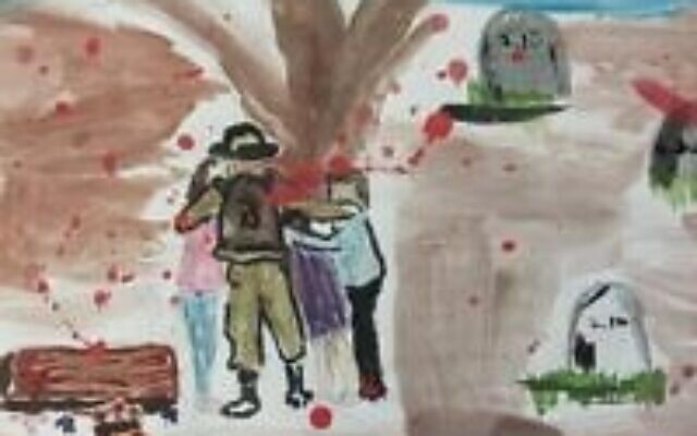 Œuvre vue dans une exposition à l’école de filles Ulpanit Elisheva à Pardes Hannah-Karkur. (Autorisation)