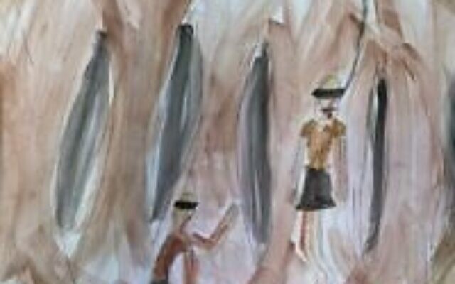 Œuvre vue dans une exposition à l’école de filles Ulpanit Elisheva à Pardes Hannah-Karkur. (Autorisation)