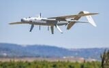 Le nouveau drone Skylark 1 eVTOL, sur une photo non datée publiée le 12 septembre 2023. (Crédit : Elbit Systems)