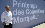Le président du Printemps des Comédiens (PCM), Jean Varela, posant à Montpellier le 2 juin 2022. (Crédit : Pascal Guyot/AFP)