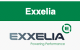 Le logo de l'entreprise Exxelia. (Crédit : Wikipedia Exxelia Groupe/ Travail personnel, CC BY-SA 4.0, https://commons.wikimedia.org/w/index.php?curid=111005863)