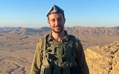 Le Cpt. Wassem Mahmoud, 23 ans, commandant adjoint de compagnie dans le 601e bataillon du Corps du Génie Militaire originaire de Beit Jann. (Crédit : Autorisation)
