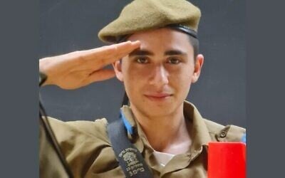 Sergent Yaron Zohar. (Crédit : Armée israélienne)