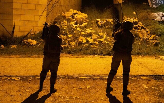 Une opération de Tsahal en Cisjordanie, début mars 2024. (Crédit : Armée israélienne)