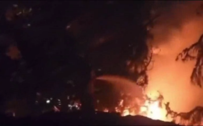 Des images montrent des incendies dans la zone de la ville de Kiryat Shmona, dans le nord du pays, le 3 juin 2024, à la suite d'attaques de roquettes et de drones en provenance du Liban voisin. (Réseaux sociaux/X. Utilisé conformément à l'article 27a de la loi sur le droit d'auteur)