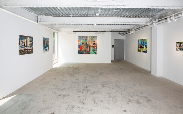 L'exposition "New Barbizon" à la galerie FORMah de New York, qui présente les œuvres de trois artistes israéliens jusqu'au 20 juillet 2024. (Crédit : Autorisation)