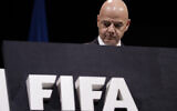 Le président de la FIFA, Gianni Infantino, avant le début du 69e congrès de la FIFA à Paris, le 5 juin 2019. (Crédit : Alessandra Tarantino/AP)