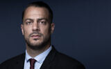 Le député français Sébastien Delogu, membre de La France Insoumise, à Paris, le 27 juin 2024. (Crédit : Joel Saget/AFP)