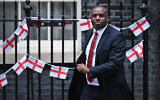 Le ministre britannique des Affaires étrangères, David Lammy, à l'issue d'une réunion du Cabinet, au 10 Downing Street, à Londres, le 9 juillet 2024. (Crédit : Justin Tallis/AFP)