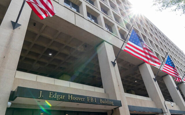 Le bâtiment du FBI J Edgar Hoover FBI à Washington, le 9 juin 2023. (Crédit : AP Photo/Alex Brandon)