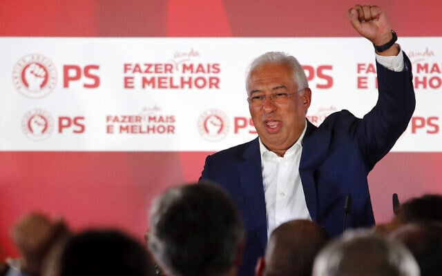 Antonio Costa, à Lisbonne, le 6 octobre 2019. (Crédit : AP Photo/Armando Franca)