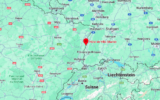 Rhinau, au sud de Strasbourg. (Crédit : Google Maps)