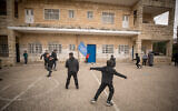 Une école financée par l'UNRWA à Jérusalem-Est, le 20 janvier 2024. (Crédit : Jamal Awad/FLASH90)