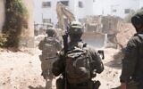 Des troupes israéliennes opérant à Gaza, sur une photo autorisée pour publication le 13 juillet 2024. (Crédit : Armée israélienne)
