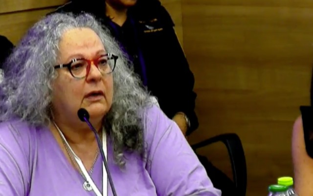 Roni Katz, dont le fils a survécu au massacre perpétré par le Hamas lors du festival de musique Nova le 7 octobre, s'adresse à la commission de contrôle de l'État de la Knesset le 15 juillet 2024. (Capture d'écran : Knesset Channel, utilisé conformément à l'article 27a de la loi sur le droit d'auteur) Roni Katz, dont le fils a survécu au massacre perpétré par le Hamas lors du festival de musique Nova le 7 octobre, s'adresse à la commission de contrôle de l'État de la Knesset le 15 juillet 2024. (Capture d'écran : Knesset Channel, utilisé conformément à l'article 27a de la loi sur le droit d'auteur)