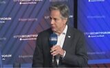 Le secrétaire d'État américain Antony Blinken au Forum sur la sécurité d'Aspen (Colorado), le 19 juillet 2024. (Crédit : Capture d'écran/YouTube)