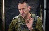 Le chef d'état-major de l’armée israélienne Herzi Halevi s'exprimant lors d'un exercice, dans le nord d'Israël, le 31 juillet 2024. (Crédit : Armée israélienne)