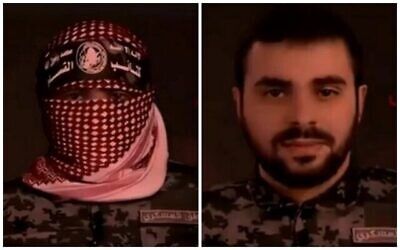 Le porte-parole en langue arabe de l’armée israélienne expliquant que le porte-parole du Hamas, Abu Obeida, n'est autre que Hudhaifa Kahlout, le 25 octobre 2023. (Crédit : Armée israélienne) Le porte-parole en langue arabe de l’armée israélienne expliquant que le porte-parole du Hamas, Abu Obeida, n'est autre que Hudhaifa Kahlout, le 25 octobre 2023. (Crédit : Armée israélienne)