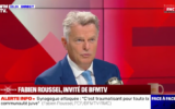Le premier secrétaire du Parti communiste français, Fabien Roussel, dans une interview diffusée sur BFMTV le 26 août 2024. (Crédit : Capture d'écran/YouTube ; utilisée conformément à l'article 27a de la loi sur le droit d'auteur)