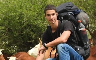 Yehonatan Deutsch, 23 ans, victime d'une fusillade terroriste sur la Route 90, dans la vallée du Jourdain le 11 août 2024, sur une photo non-datée. (Crédit : Autorisation)
