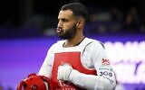 Adnan Milad, athlète israélien de taekwondo, aux Jeux paralympiques de Paris 2024, le 30 août 2024. (Crédit : Keren Isaacson)