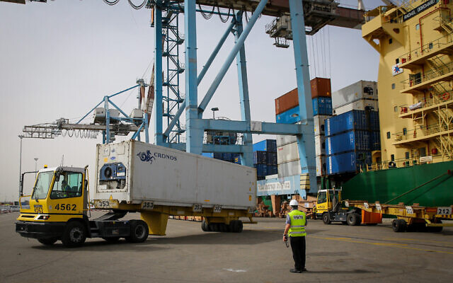 Le port d'Ahsdod, le 5 avril 2020. (Crédit : Flash90)