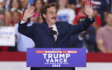 Le PDG de MyPillow, Mike Lindell, s'exprime lors d'un rassemblement en faveur du candidat républicain à la présidence et de l'ancien président américain Donald Trump, le 27 juillet 2024, à St. Cloud, dans le Minnesota. (Crédit : AP/Adam Bettcher)