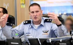 Le chef de l’armée de l’air israélienne, le général Tomer Bar, s’exprimant dans une vidéo publiée le 21 septembre 2024. (Crédit : Armée israélienne)