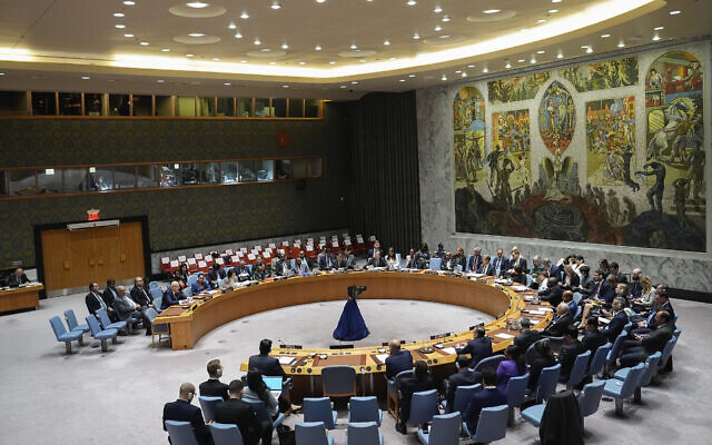 Le Premier ministre libanais Najib Mikati s'exprime lors d'une réunion du Conseil de sécurité, le 25 septembre 2024, au siège de l'ONU. (Crédit ; AP Photo/Frank Franklin II)