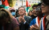 Jean-Luc Mélenchon lors d'une manifestation pro-palestinienne, le 8 septembre 2024 à Paris. (Crédit : X/@JLMelenchon)