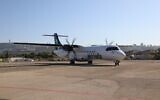 Un avion de la nouvelle compagnie aérienne israélienne à bas prix, Air Haifa. (Crédit : Autorisation)