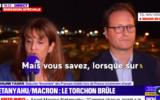 Les députés Caroline Yadan et Sylvain Maillard, sur le plateau de BFM TV, le 7 octobre 2024. (Crédit : Capture d’écran BFM TV)