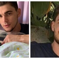 Les otages Maxim Herkin, à gauche, et Alexander (Sasha) Trufanov. (Crédit : Autorisation)