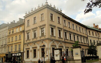 Le Collegium Broscianum de l'université Jagiellonian, à Cracovie, en Pologne, le 8 septembre 2012. (Crédit : CC BY-SA, Mateusz Giełczyński via Wikipedia)