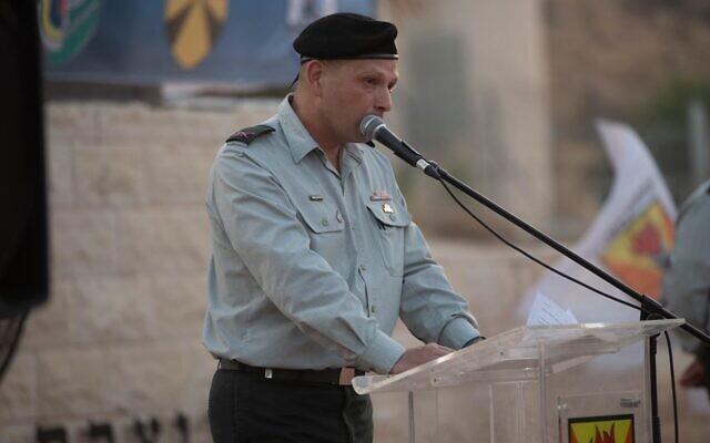 Le général de brigade Nadav Lotan en août 2021. (Crédit : Armée israélienne)