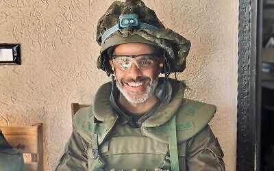 Le sergent-chef (Rés.) Guy Shabtay, du 8207e bataillon de la brigade Alon. (Crédit : Armée israélienne)