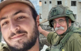 Le sergent Gur Kehati et le chercheur israélien Zeev Erlich en uniforme de l’armée israélienne, quelques heures avant d'être tués lors d'un échange de coups de feu avec des terroristes du Hezbollah le 20 novembre 2024,. (Crédit : Porte-parole de l'armée israélienne)