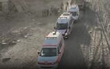 En coordination avec l'armée, les ambulances transfèrent les patients et les soignants de l'hôpital Kamal Adwan dans le nord de la bande de Gaza vers d'autres lieux de l'enclave palestinienne, le 23 novembre 2024. (TSAHAL)