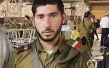 Sgt. Uriel Segal, tué en combattant des terroristes du Hamas à proximité de l'avant-poste militaire de Kissufim le 7 octobre 2023. (Crédit : Armée israélienne)