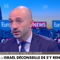 Le ministre de l'Europe Benjamin Haddad, sur CNews, le 12 novembre 2024. (Crédit : Capture d'écran Youtube/CNews)