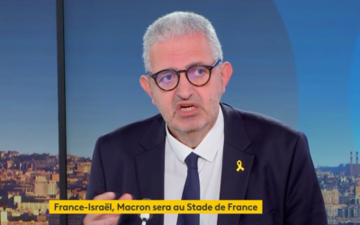 Philippe Meyer, président de Bnai Brith France et membre du comité exécutif du Crif, sur France info, le 11 novembre 2024. (Capture d'écran France info / utilisée conformément à l'article 27a de la loi sur le droit d'auteur)